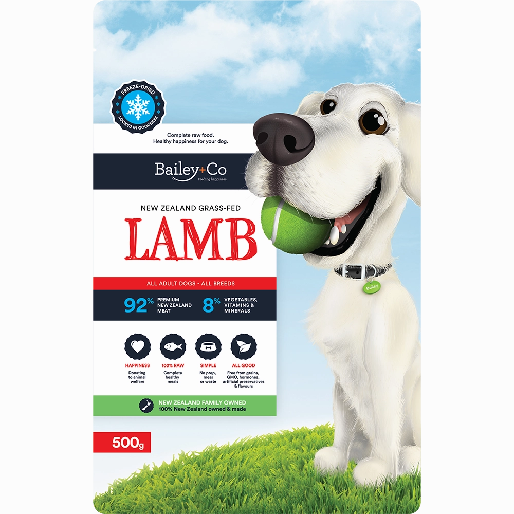 Bailey Co Dog Freeze-Dried Grass-Fed New Zealand Lamb 1.2kg
