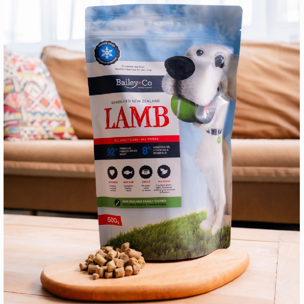 Bailey Co Dog Freeze-Dried Grass-Fed New Zealand Lamb 500g