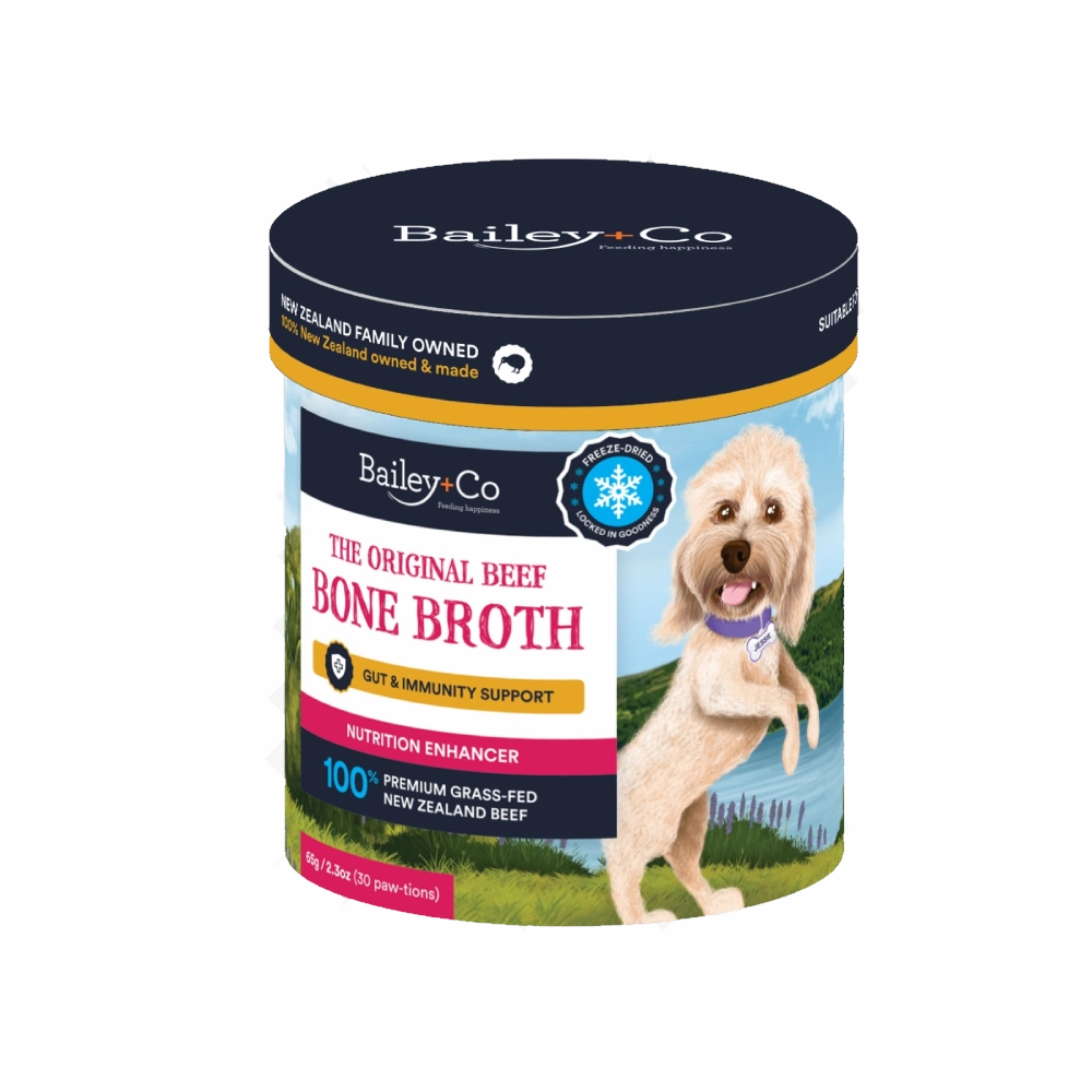 Bailey Co Dog Freeze-Dried Nutrition Enhancer Gut & Immunity Support The Original Beef Bone Broth 65g