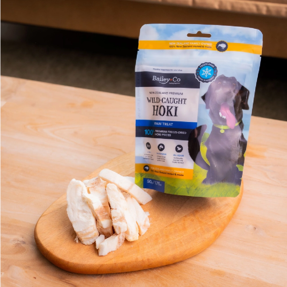 Bailey Co Dog Freeze-Dried Raw Treat New Zealand Wild-Caught Hoki 50g