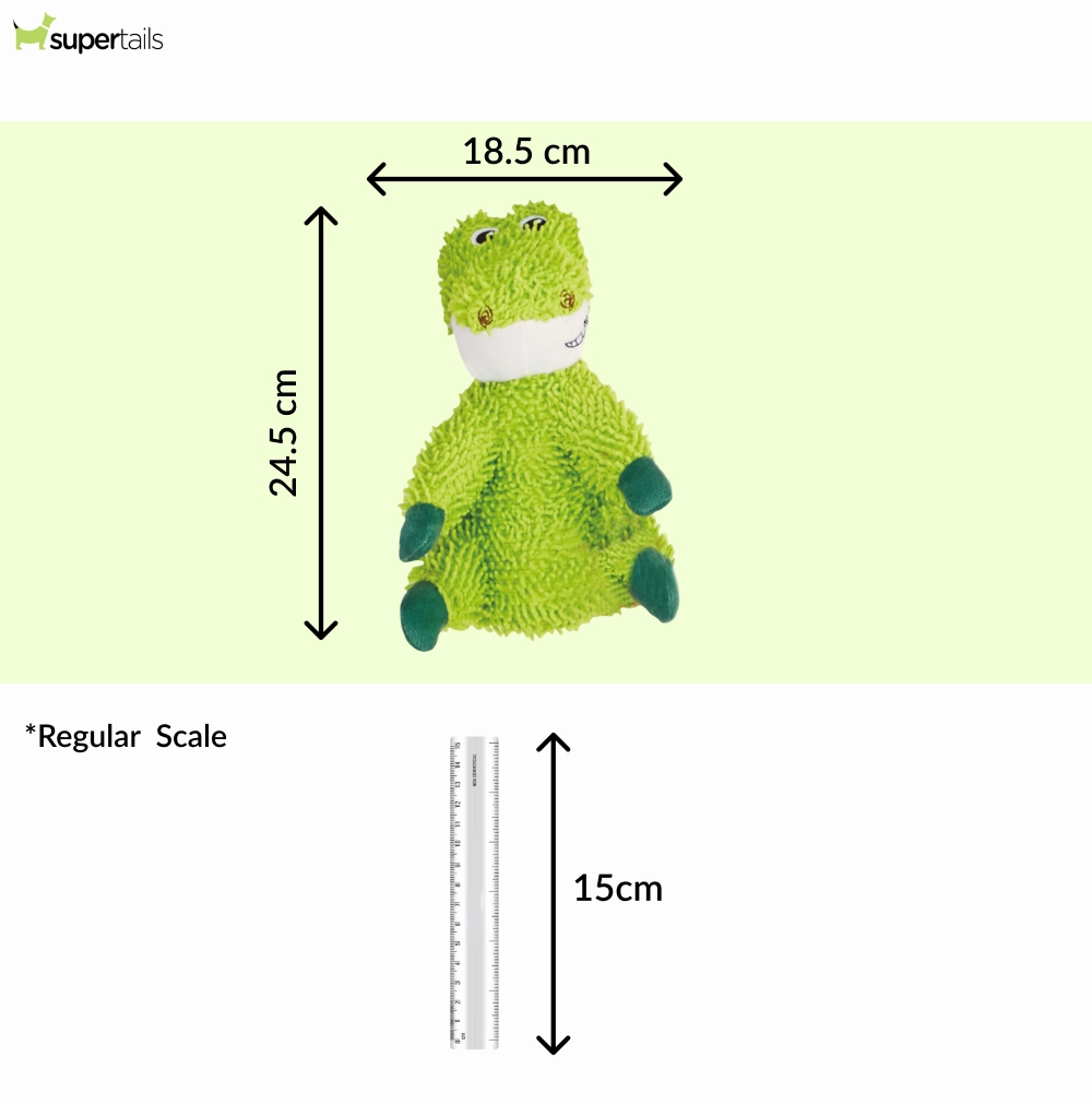 Barkbutler x Fofos Alligator Tough Squeaky Toy for Dogs | For Medium Chewers (Green)