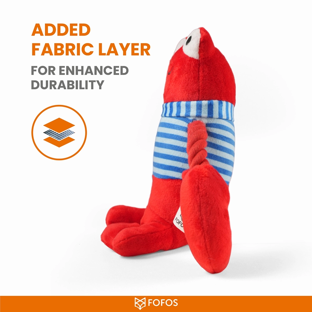 Barkbutler x Fofos Sealife Lobster Plush Toy for Dogs