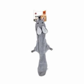 Barkbutler x Fofos Skinneez Rabbit Interactive Squeaky Toy for Dogs (Grey)