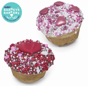 Barney's Barkery Dog Cupcake Duo - Hearts