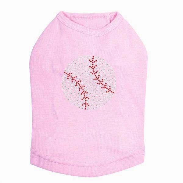 Baseball Rhinestone Dog Tank