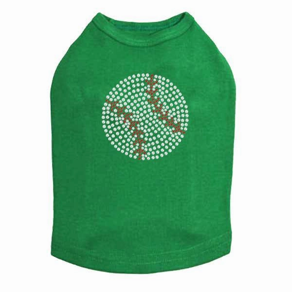 Baseball Rhinestone Dog Tank