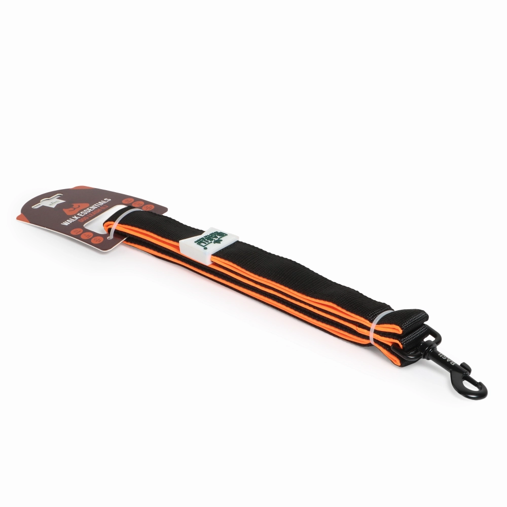 Basil Nylon Padded Leash for Dogs (Black)