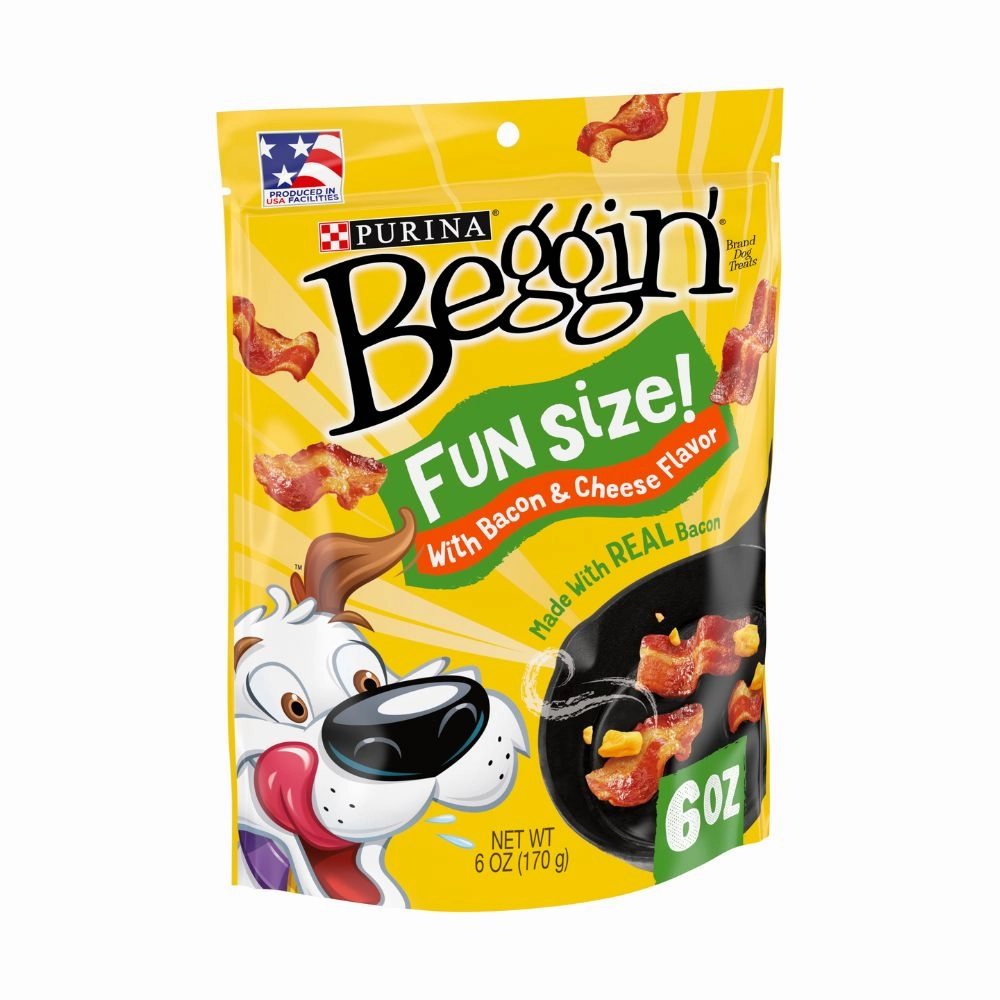 Beggin Dog Treat Fun Size Bacon & Cheese Flavour 6oz (EXPIRY AUG 2025)