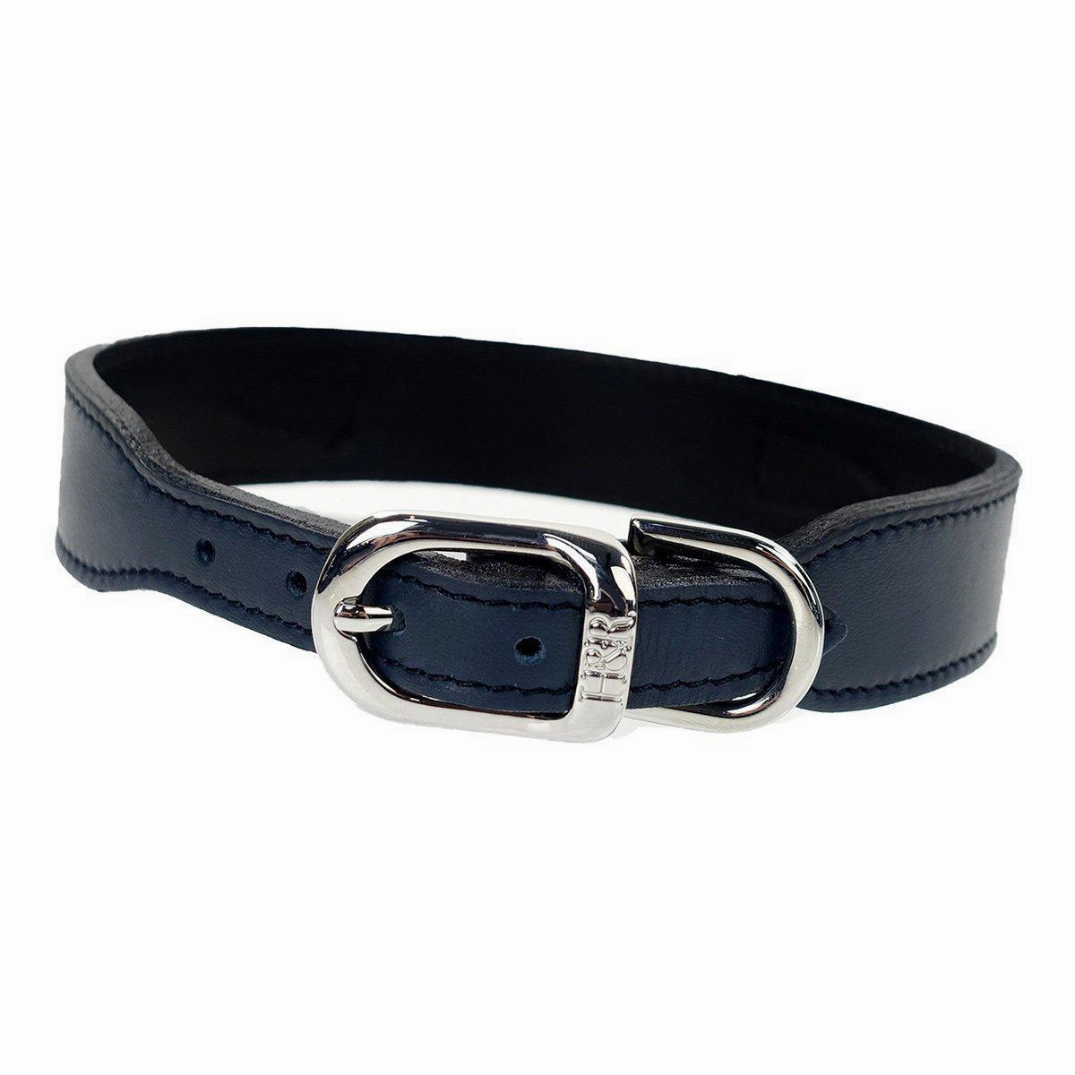 Belmont Collection Dog Collar French Navy/Nickel
