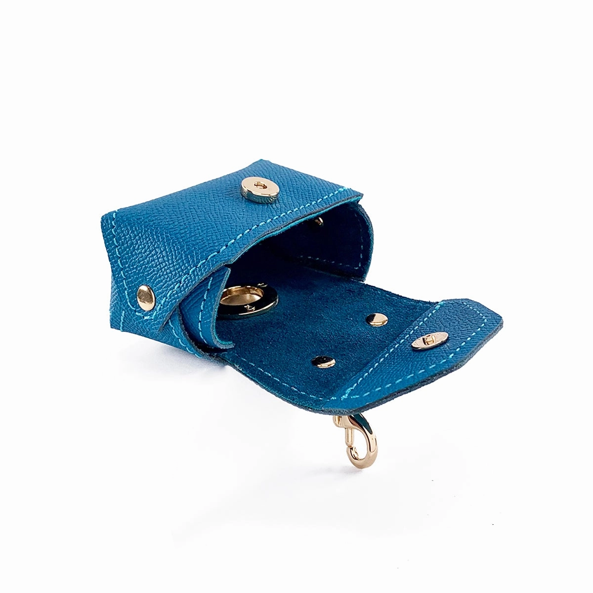 Beverly Classic Leather Dog Poop Pouch Caribbean