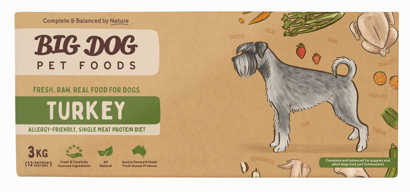 Big Dog - Turkey Allergy for Dogs (3kg)