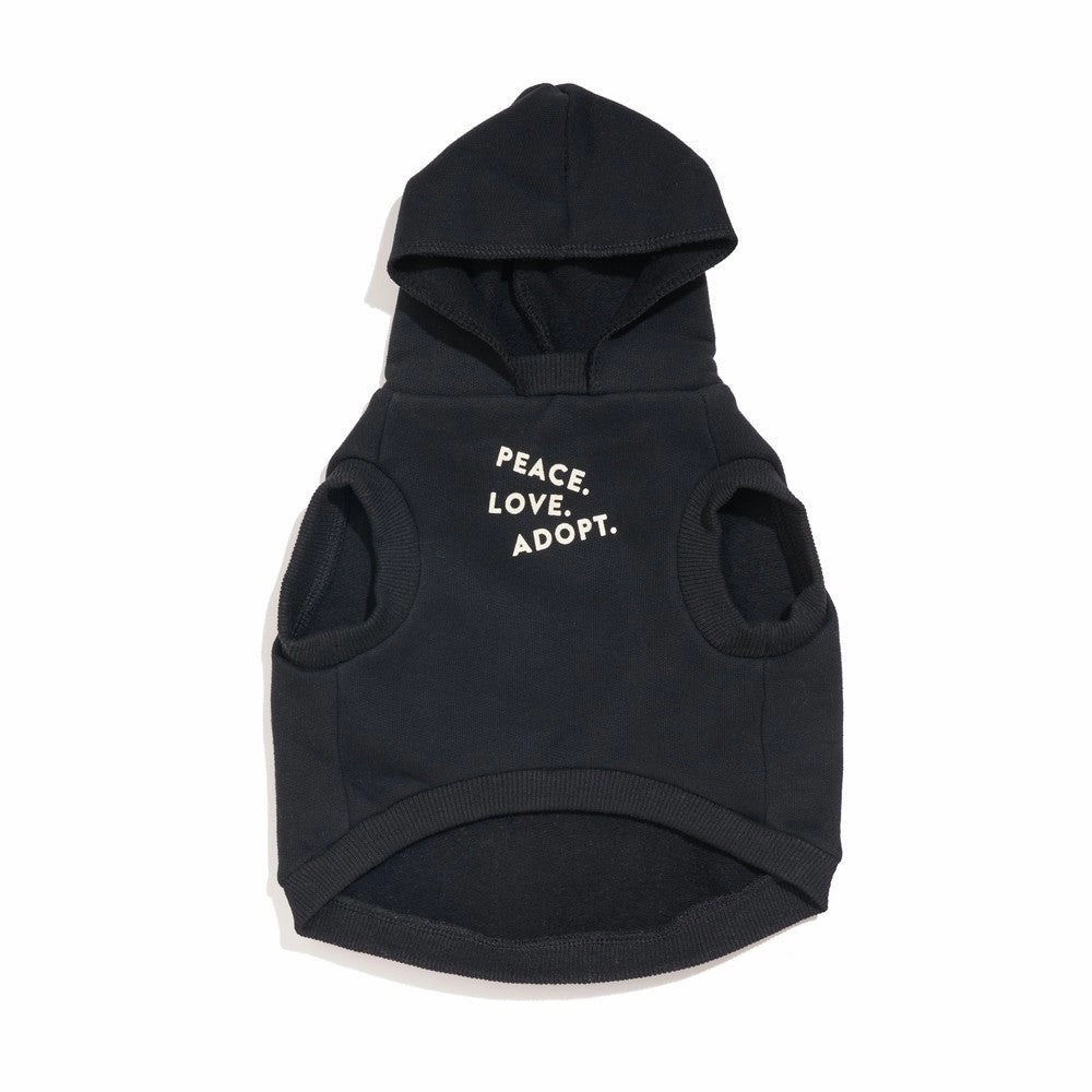 Big Full Heart Dog Hoodie Black/Cream