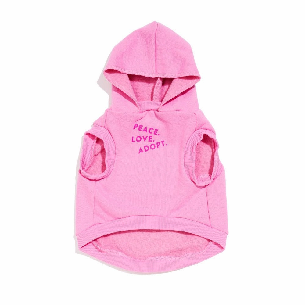 Big Full Heart Dog Hoodie Candy Pink/Magenta