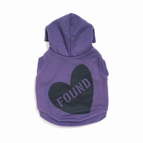Big Full Heart Dog Hoodie Purple/Plum
