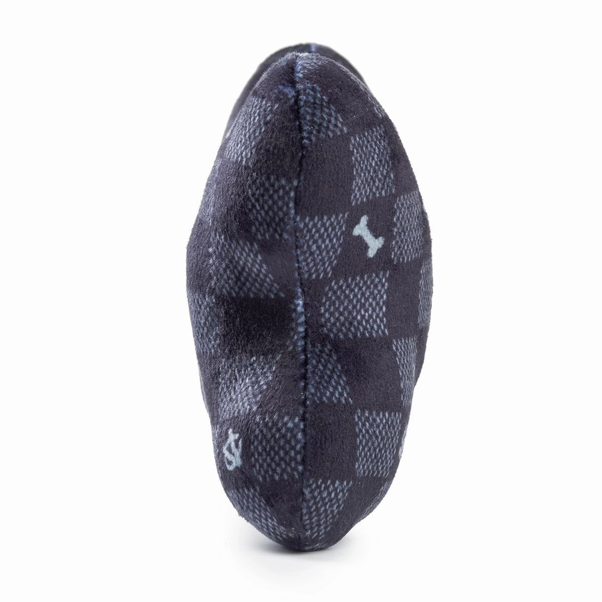 Black Checker Chewy Vuiton Bone Dog Toy