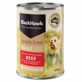 Black Hawk - Grain Free Beef Dog Wet Food (400g)
