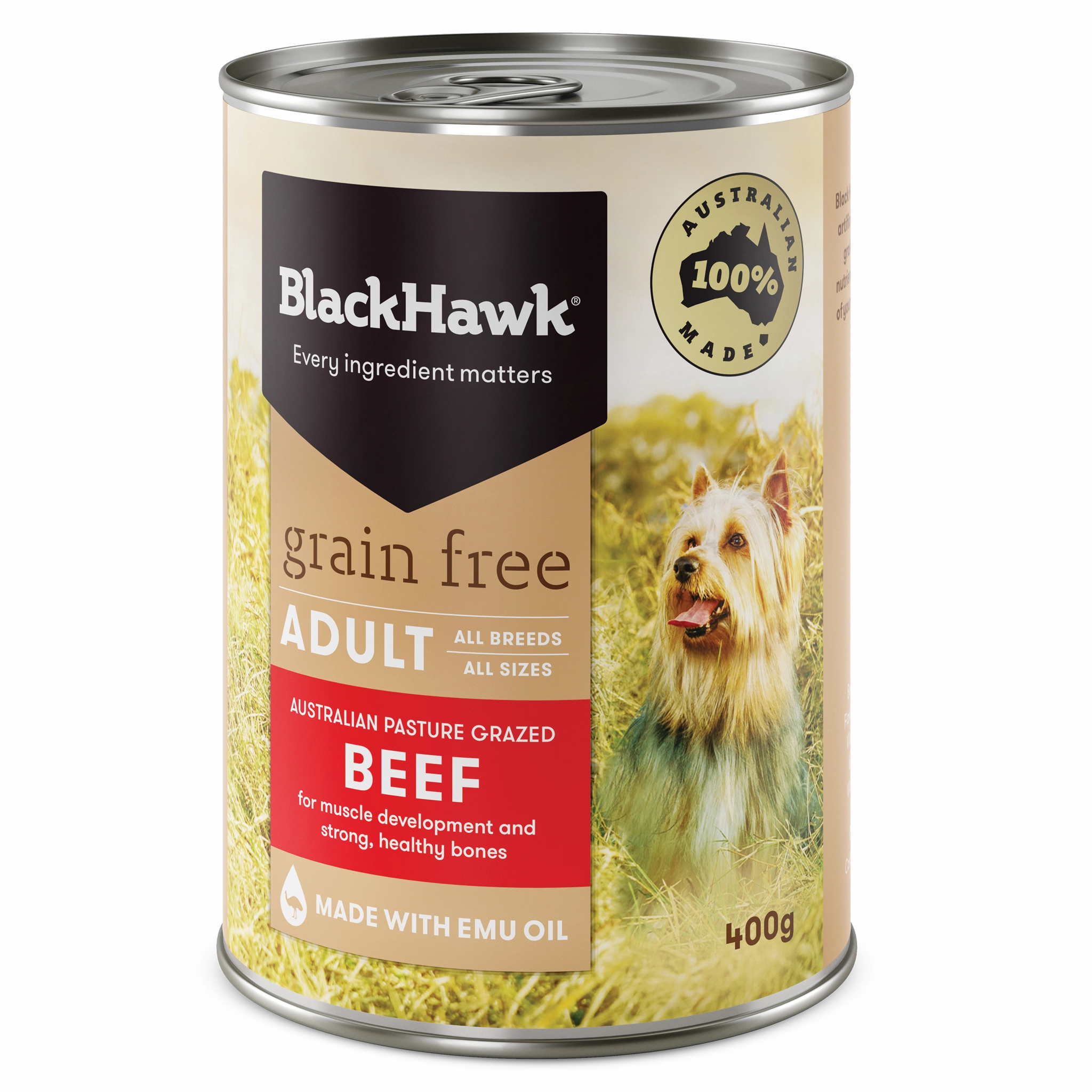 Black Hawk - Grain Free Beef Dog Wet Food (400g)
