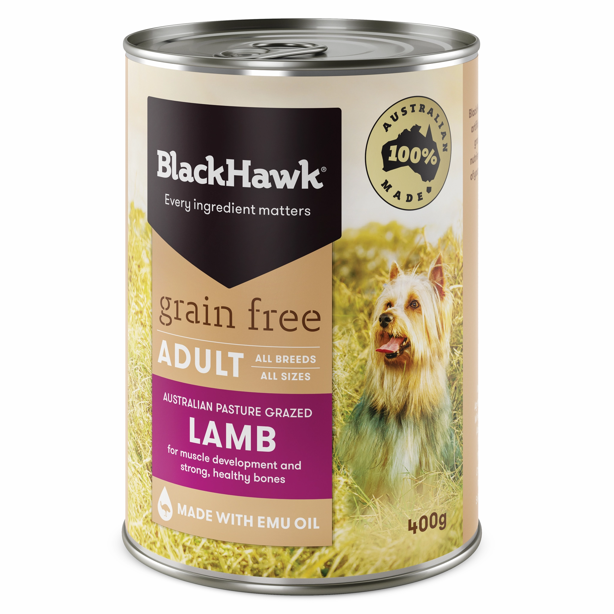 Black Hawk - Grain Free Lamb Dog Wet Food (400g)