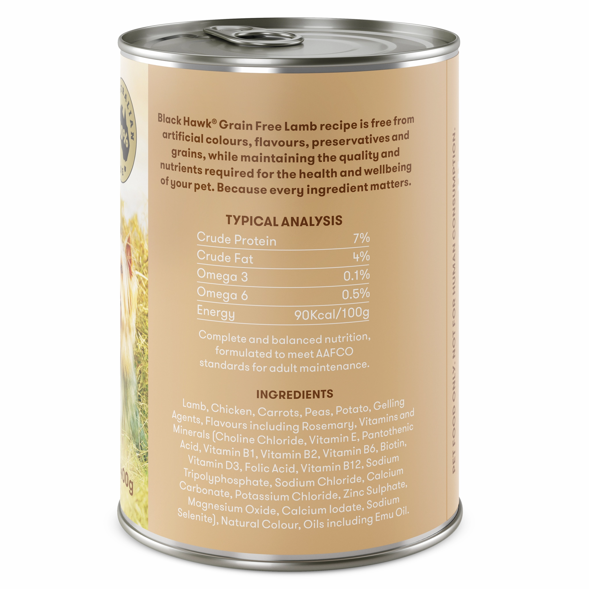 Black Hawk - Grain Free Lamb Dog Wet Food (400g)