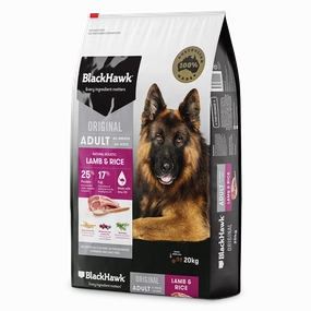 Black Hawk - Lamb & Rice Adult Dog Dry Food (20kg)