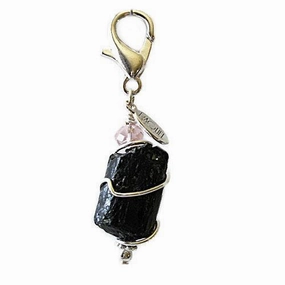 Black Tourmaline Healing Dog Collar Charm Pawmulet