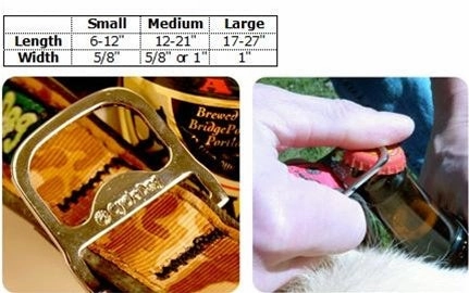 Blue Icon Plastic Quick Release Dog Collar & Leads - with Built in Bottle Opener!