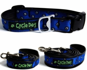 Blue Icon Plastic Quick Release Dog Collar & Leads - with Built in Bottle Opener!