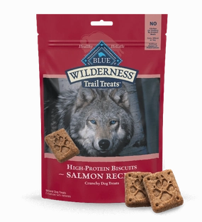 BLUE Wilderness Trail Treats Grain Free Biscuits; Salmon Recipe