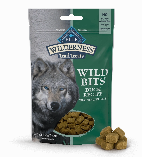 BLUE Wilderness Trail Treats Wild Bits Duck Recipe Dog Training Treats