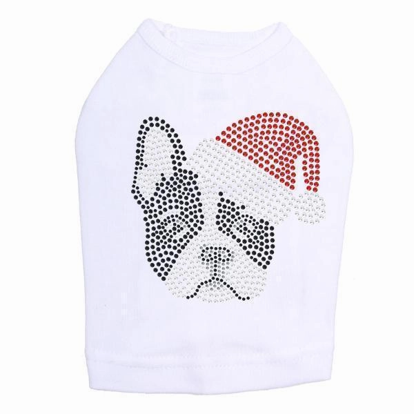 Boston Terrier Santa Rhinestone Dog Tank