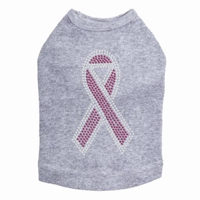 Breast Cancer Ribbon Rhinestone Dog Tank