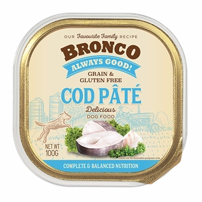 Bronco Dog Cod Pate 100g