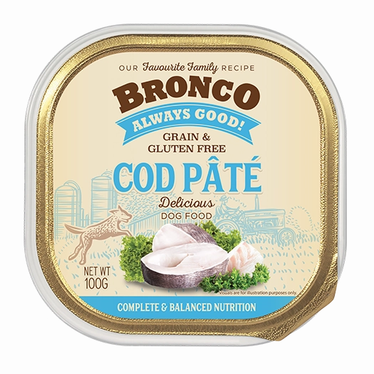 Bronco Dog Cod Pate 100g