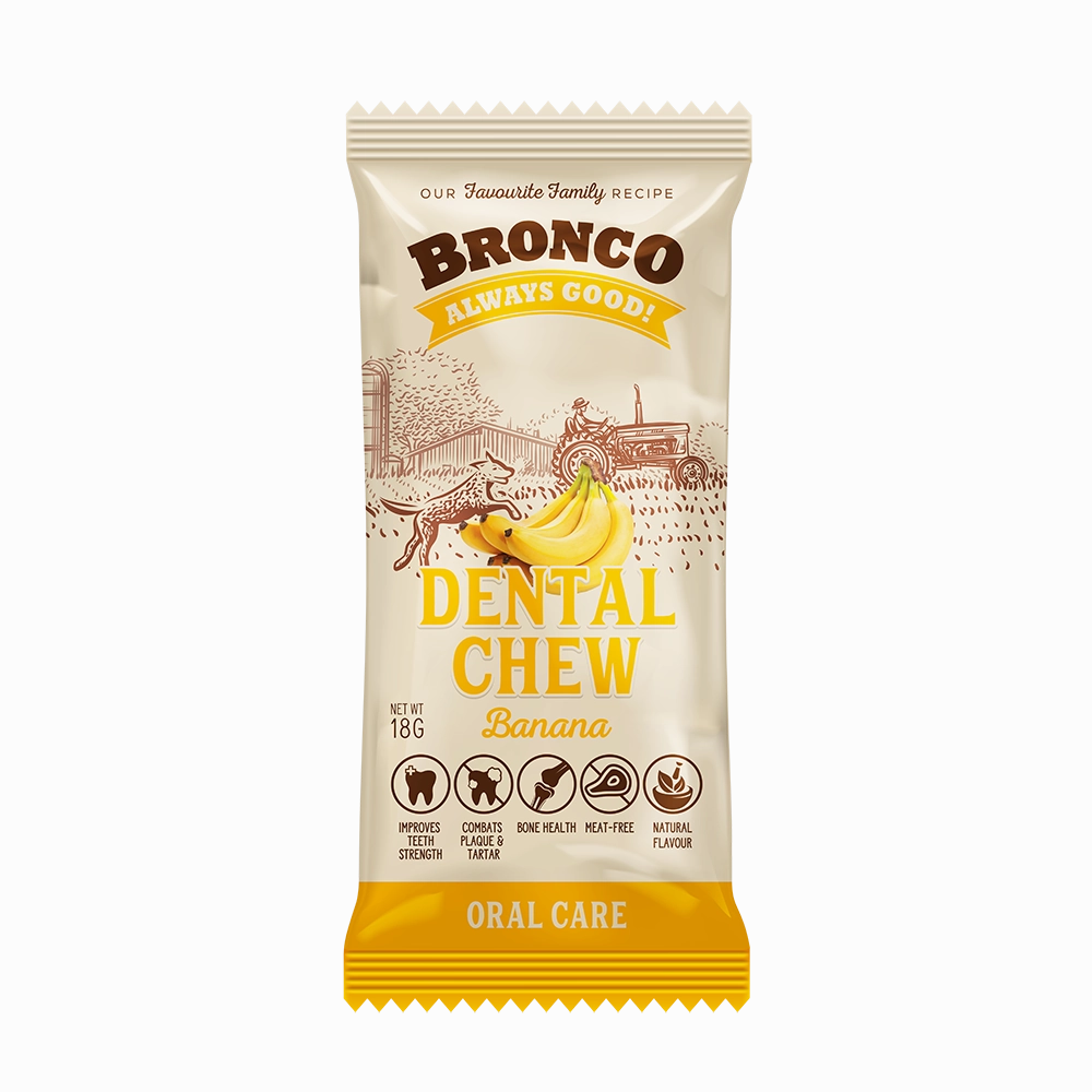 Bronco Dog Dental Chew Banana 18g