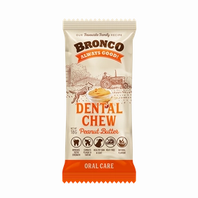 Bronco Dog Dental Chew Peanut Butter 18g
