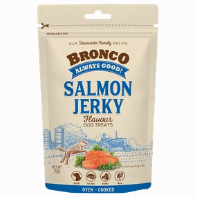 Bronco Dog Jerky Salmon 70g