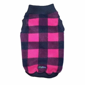 Buffalo Plaid Polar Fleece Sleeveless Mock Dog Sweatshirt