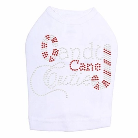 Candy Cane Cutie Rhinestone Dog Tank