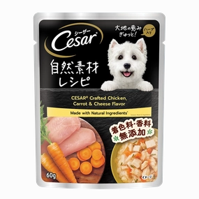 Cesar Crafted Chicken, Carrot & Cheese 60g