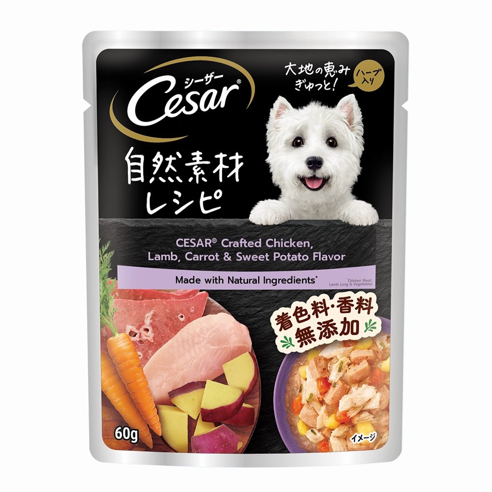 Cesar Crafted Chicken, Lamb, Carrot & Sweet Potato 60g