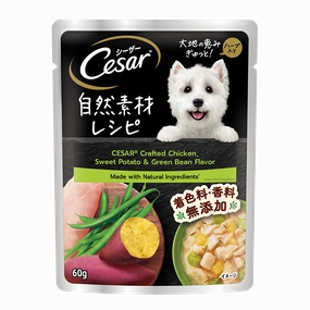 Cesar Crafted Chicken, Sweet Potato & Green Bean 60g