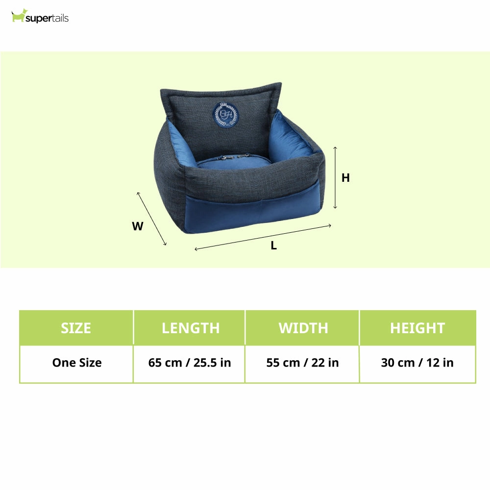 Chloe's Home Car Bed Lisbon for Dogs and Cats (Blue)