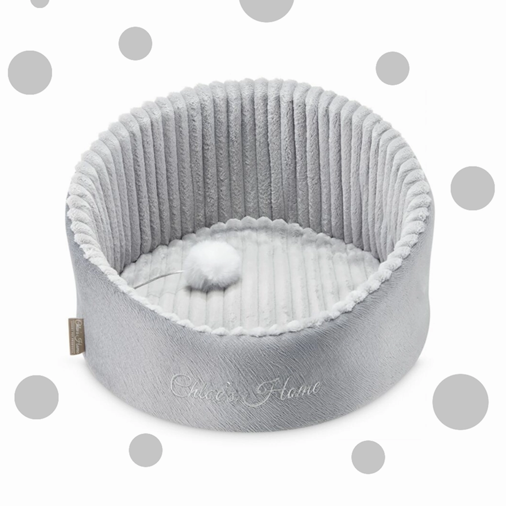 Chloe's Home Neapol Bed for Dogs and Cats (Grey)