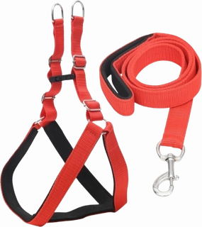 Chullbull Pet Products Harness and Leash for Dogs (Red)