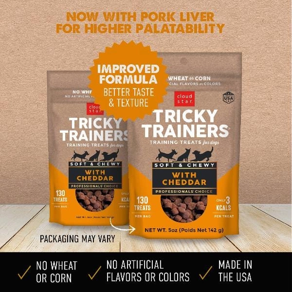 Cloud Star Tricky Trainers with Cheddar Soft & Chewy Dog Treats