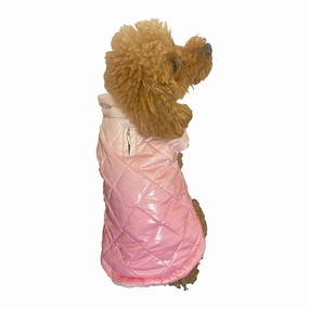 Coco Puffer Dog Coat Ombre'd Baby Pink