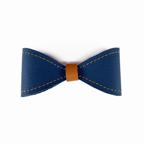 Colima Leather Orion Blue/Hazelnut Alex Dog Bow Tie Slider