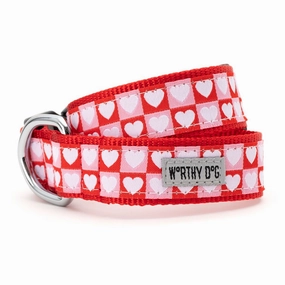 Colorblock Hearts Dog Collar