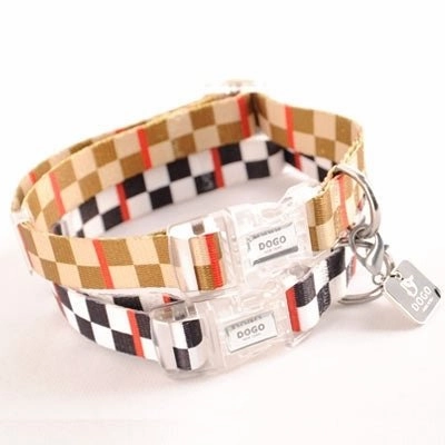 Contempo Checker Collar in Brown