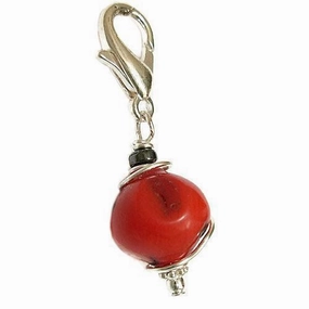 Coral Healing Dog Collar Charm Pawmulet